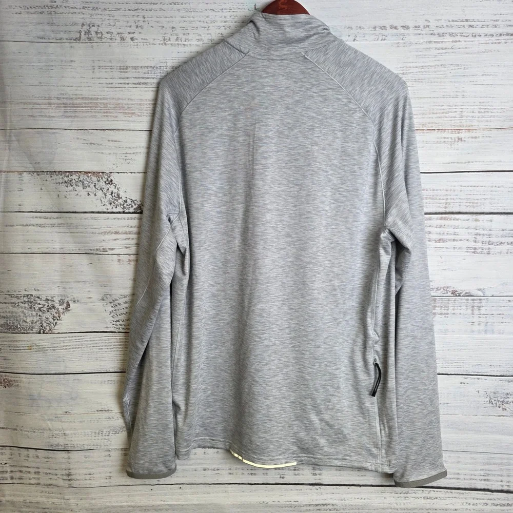 VRST Accelerate Mens Medium Quarter Zip Pullover Gray Performance Long Sleeve